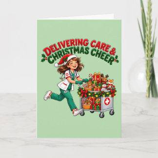 Delivering Care Christmas Cheer Nurse Card