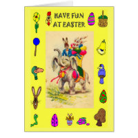 Delivering Easter eggs by Elephant Card