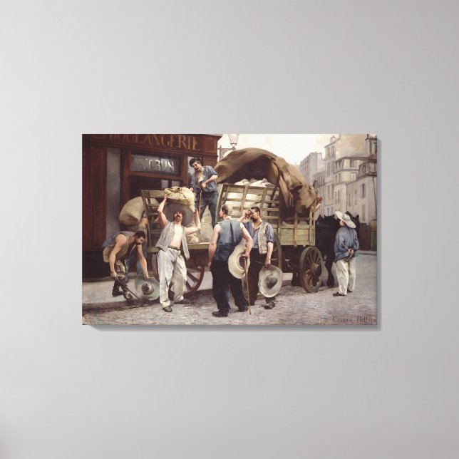 Delivering Flour, 1885 Canvas Print (Front)