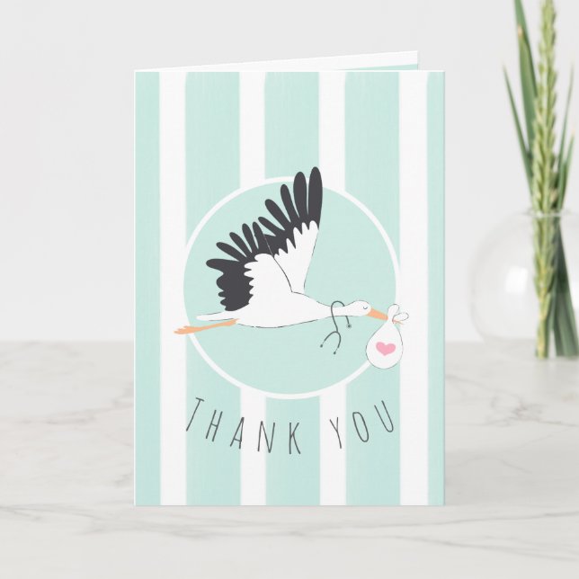 Delivering Thanks Stork Baby Card for IVF Doctor (Front)