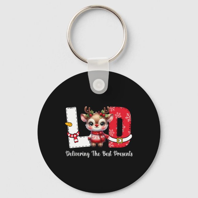 Delivering The Best Presents Labor And Delivery Ch Keychain (Front)