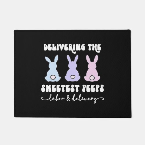 Delivering The Sweetest Bunnies Labor Delivery Doormat