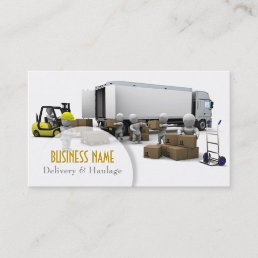 Customizable Delivery and Haulage Business Card