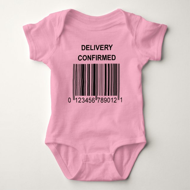 Delivery Confirmed Creeper-Girl Baby Bodysuit (Front)