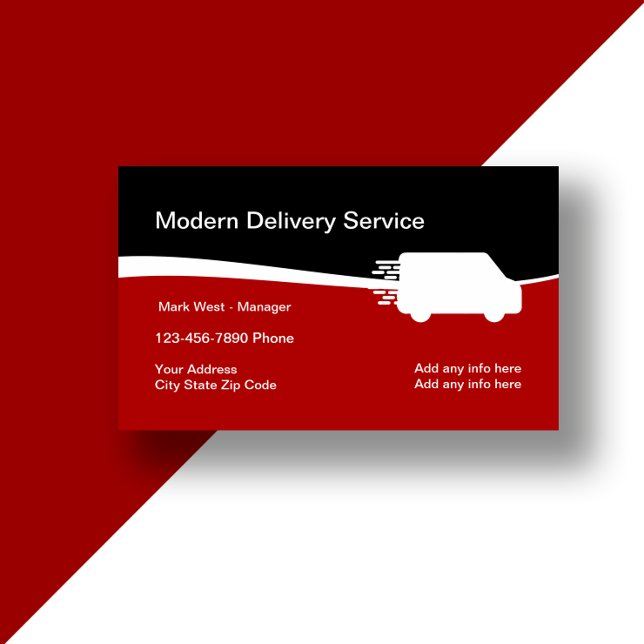 Delivery Courier Modern Business Card (Creator Uploaded)