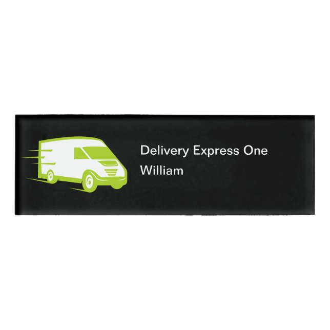Delivery Courier Staff Name Tags (Front)
