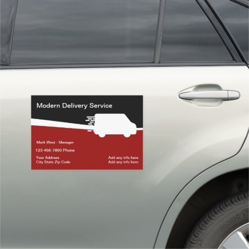 Delivery Courier Theme Magnetic Car Signs
