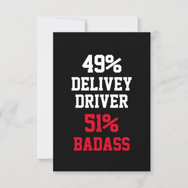 Delivery Driver Badass Card (Front)