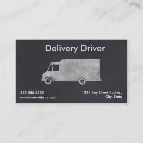 Delivery Driver Business Card Template