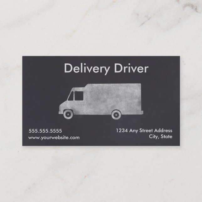 Delivery Driver Business Card Template (Front)
