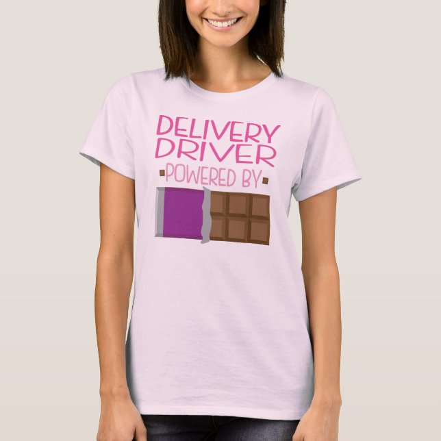 Delivery Driver Chocolate Gift for Her T-Shirt (Front)