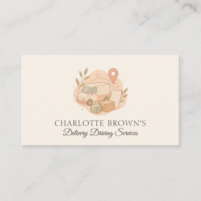 Delivery Driver Courier Logistics Package Transpor Business Card