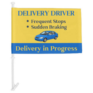 Delivery Driver Frequent Stops Sudden Braking Car Flag