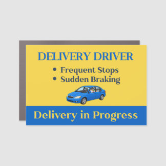 Delivery Driver Frequent Stops Sudden Braking Car Magnet