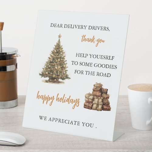 Delivery Driver Holiday Thank You Sign
