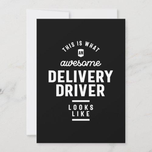 Delivery Driver Job Title Gift Invitation