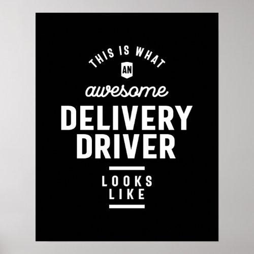 Delivery Driver Job Title Gift Poster