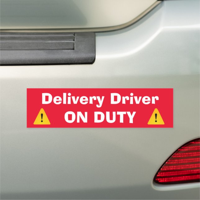 Delivery Driver ON Duty!  Car Magnet (In Situ)