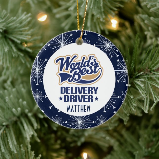 Delivery Driver Personalized Gift Ceramic Ornament (Tree)