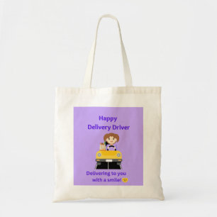 Delivery Driver with Smile Grocery Bag Tote Bag