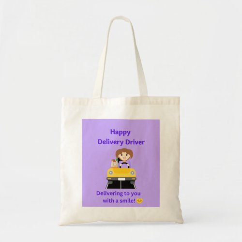 Delivery Driver with Smile Grocery Bag Tote Bag