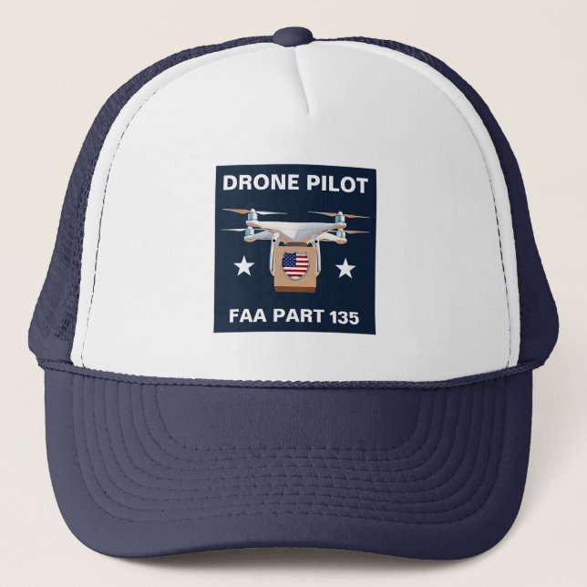 Delivery Drone Pilot Trucker Hat (Customize It!) (Front)