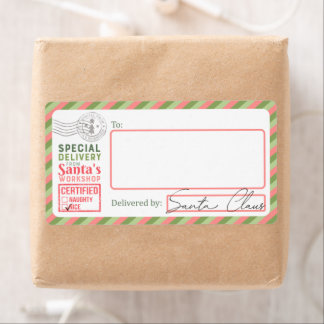 Delivery From Santa Claus Shipping Labels