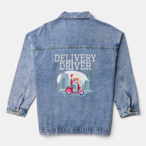 Delivery Guy Inspired Hot And Fresh Food Related M Denim Jacket