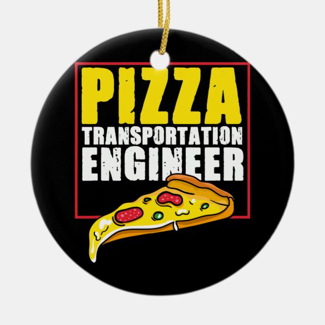Delivery Guy Pizza Chef  Ceramic Ornament (Front)