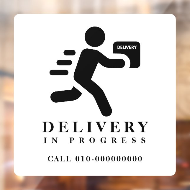 Delivery In Progress Parcel Package Car Truck Van Window Cling (Sheet 2)