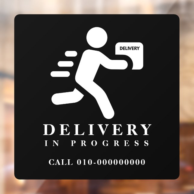 Delivery In Progress Parcel Package Car Truck Van Window Cling (Sheet 2)