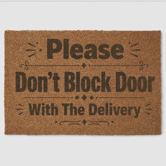 Delivery Instructions Fiber Doormat
