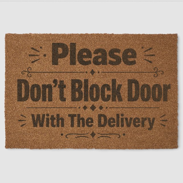 Delivery Instructions Fiber Doormat (Front)