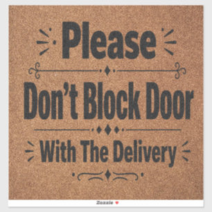 Delivery Instructions Sticker