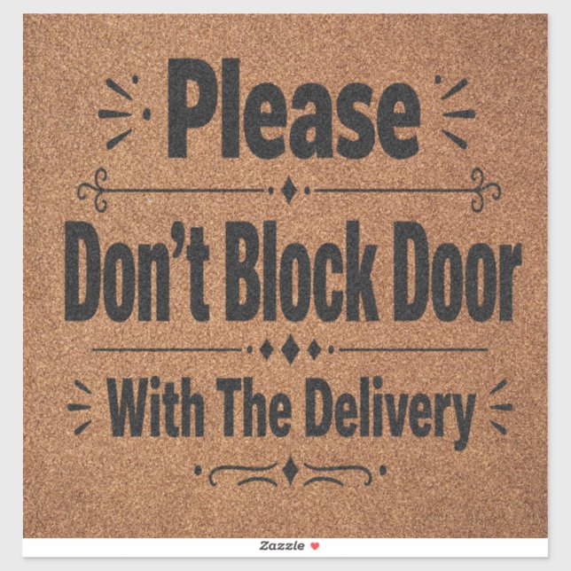 Delivery Instructions Sticker (Sheet)