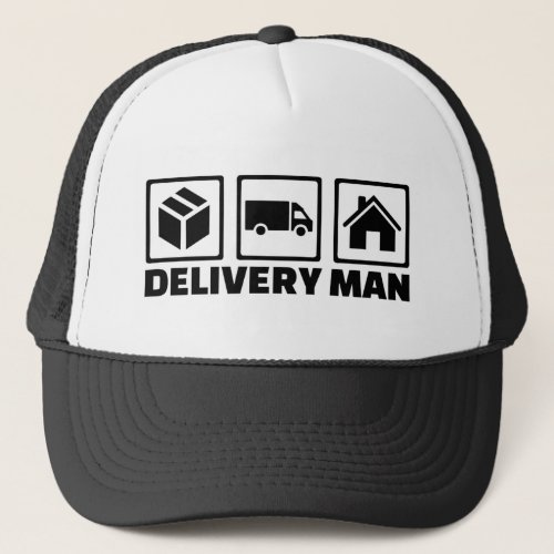 Delivery man trucker hat