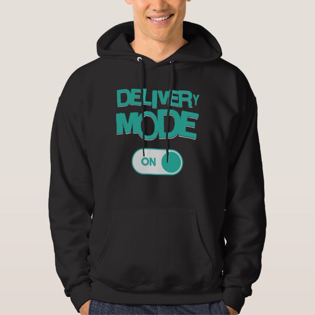 Delivery Mode ON Driver Quote Professional Courier Hoodie (Front)