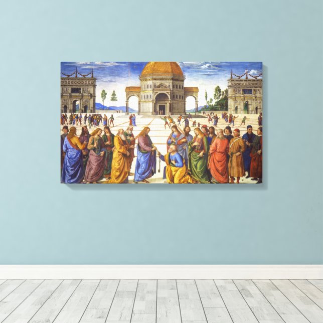Delivery of the Keys | Pietro Perugino | Canvas Print (Insitu(Wood Floor))