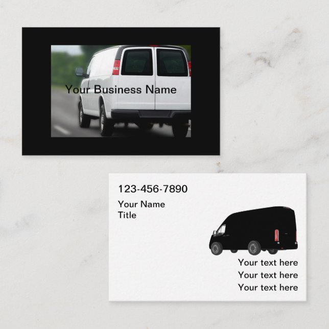 Delivery Or Home Services Business Cards (Front/Back)