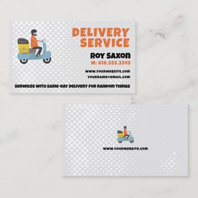 Delivery service |  Courier Business Card (Front/Back)