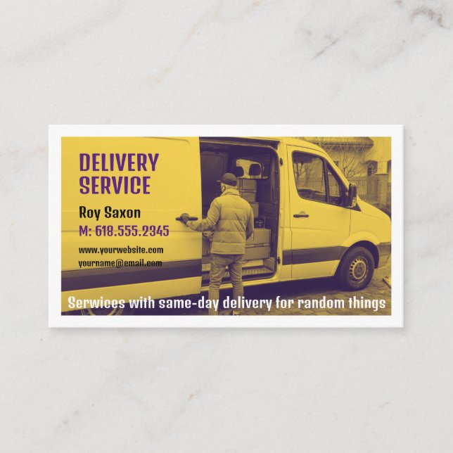 Delivery service |  Courier Business Card (Front)