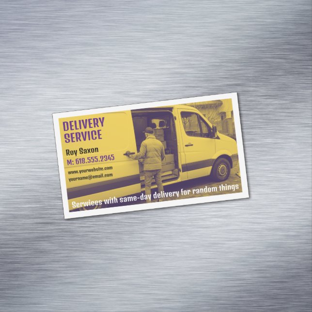 Delivery service |  Courier Business Card Magnet (In Situ)