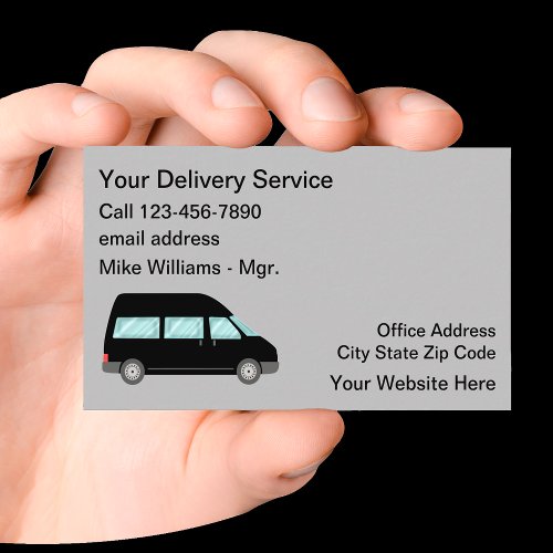 Delivery Services Modern Simple  Business Card