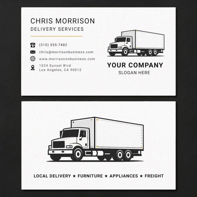 Delivery Services Truck  Business Card (Creator Uploaded)