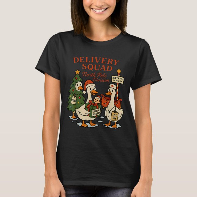 Delivery Squad Labor And Delivery Nurse Christmas  T-Shirt (Front)