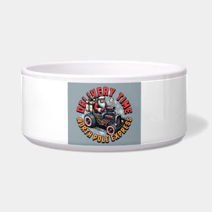 Delivery Time Santa Christmas Hot Rod Bowl