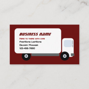 Delivery truck business card