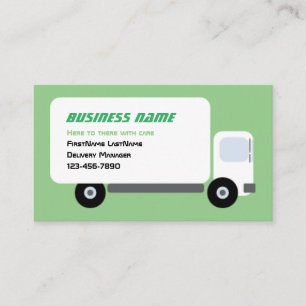 Delivery truck business card