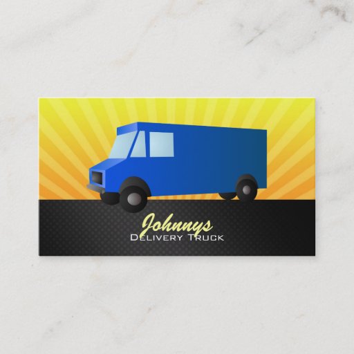 Customizable Delivery Truck Business Cards