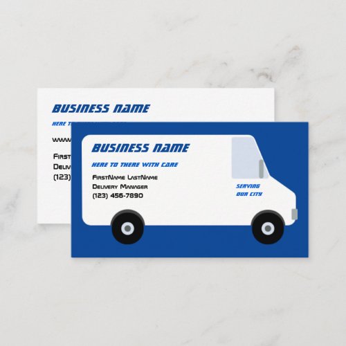 Delivery Van Blue Business Card